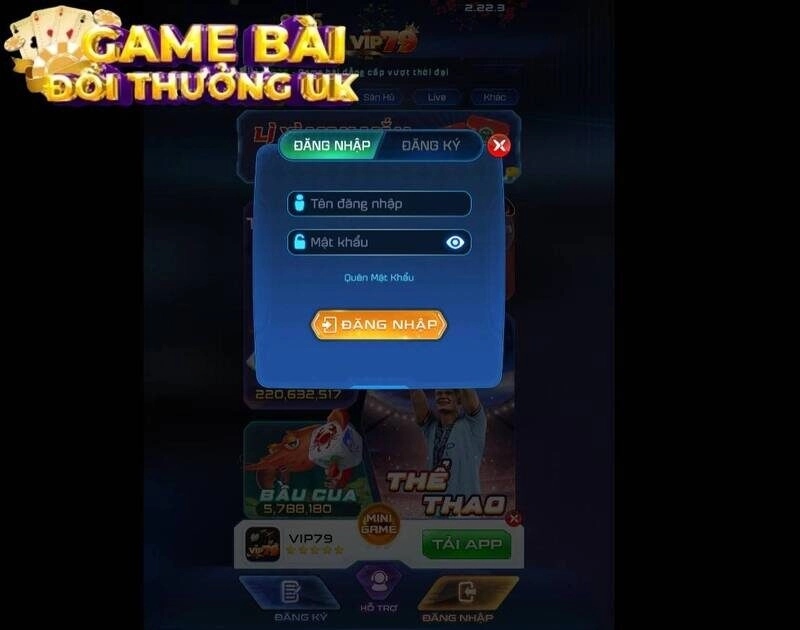Đăng nhập tài khoản Vip79