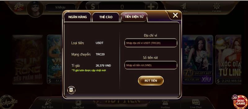 Giao dịch rút thưởng qua tiền điện tử